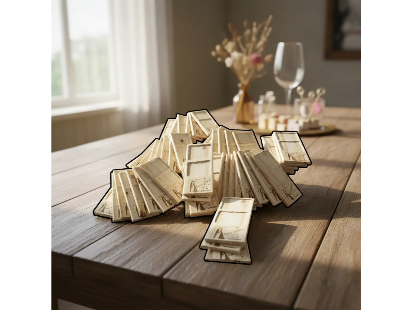 Tablas De Picada Con 2 Cuencos Personalizadas X10u