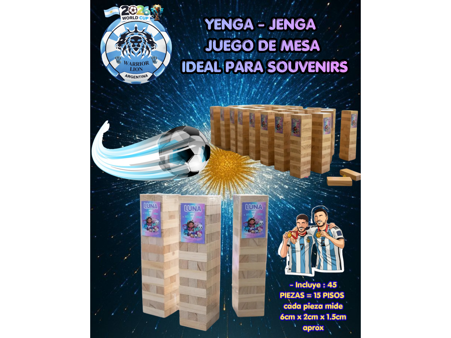 Jenga-yenga 45 Fichas