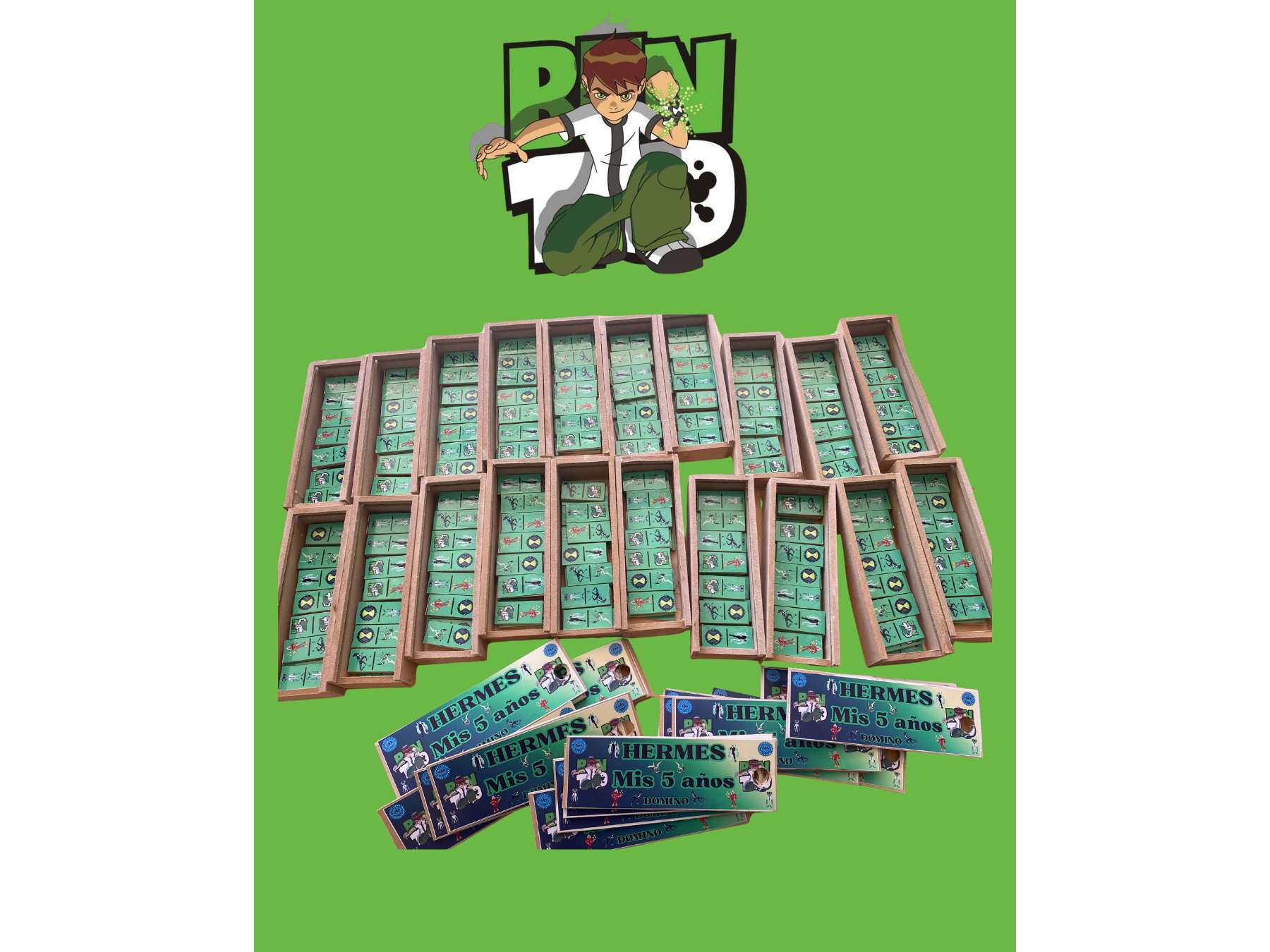 Combo x5unidades Domino De Madera Personalizado