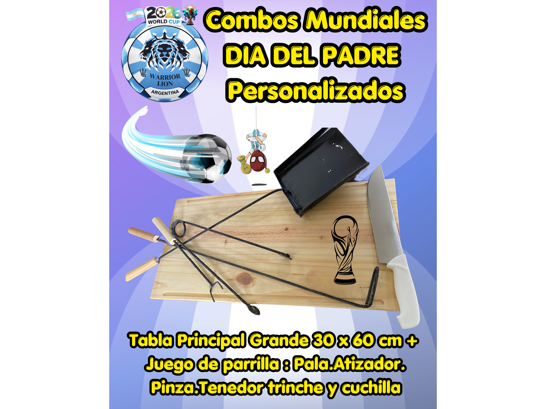 Tabla +  Juego de parrilla