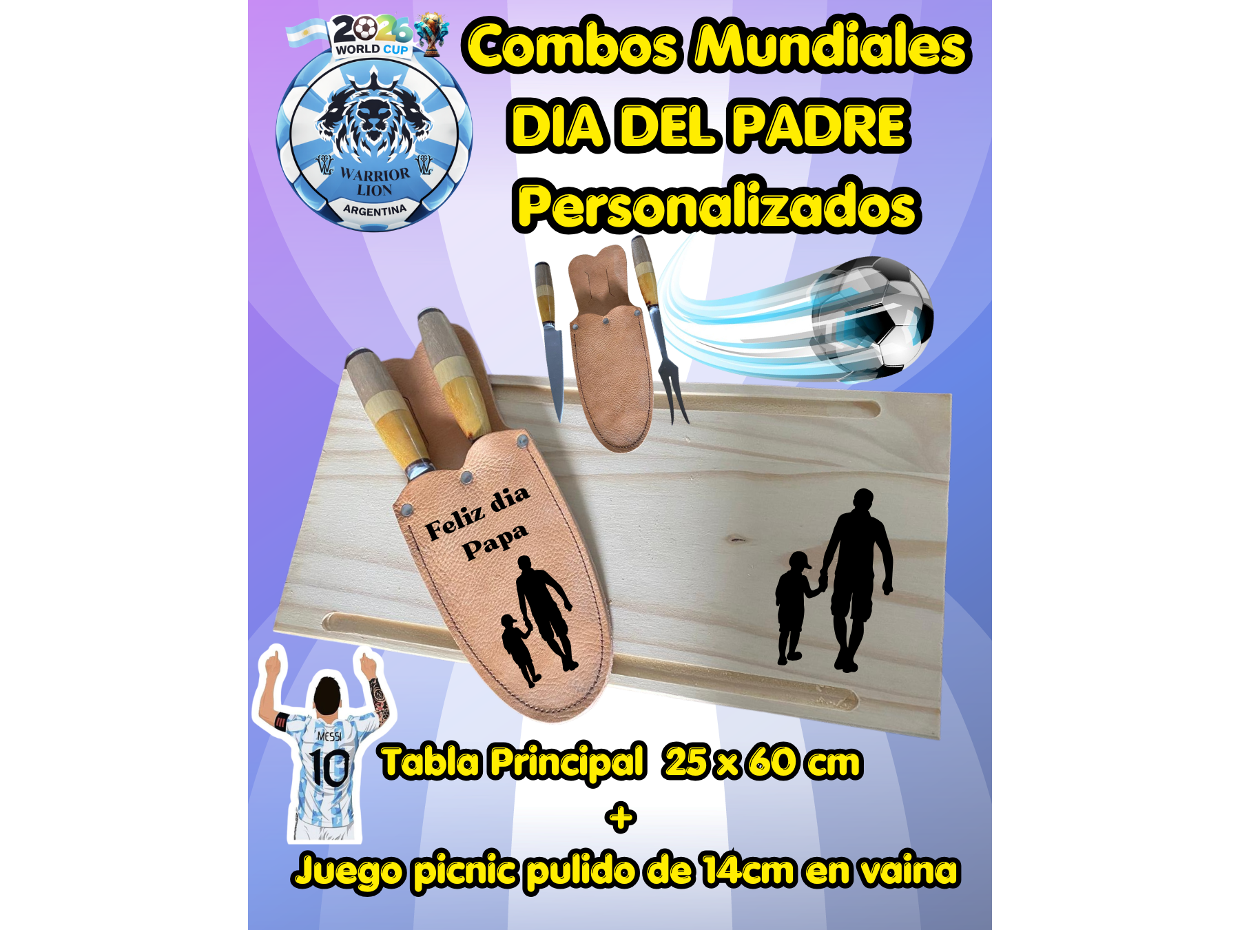 Tabla 25 x 60 cm+Juego picnic