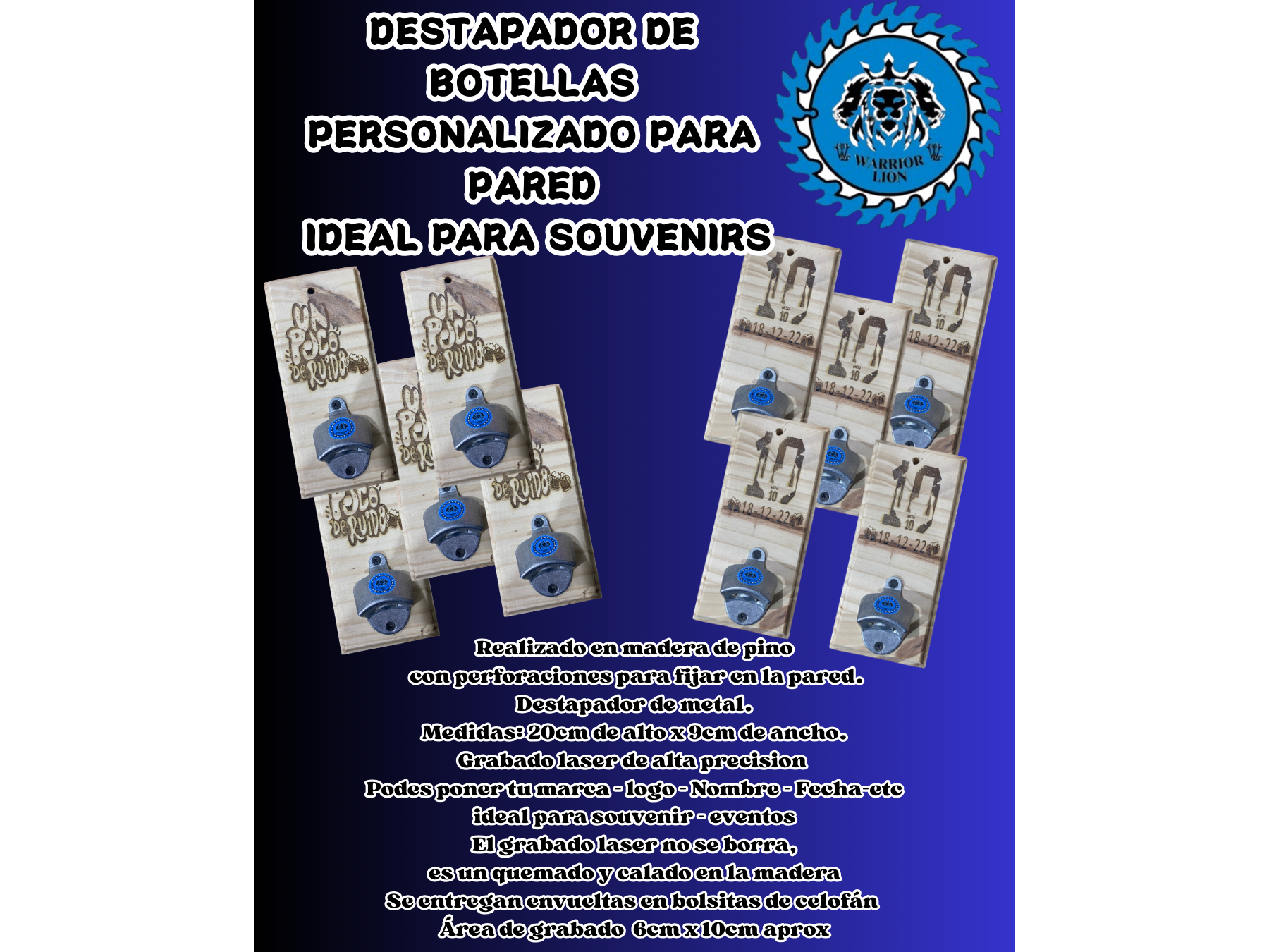 Destapador De Botellas x5 unidades