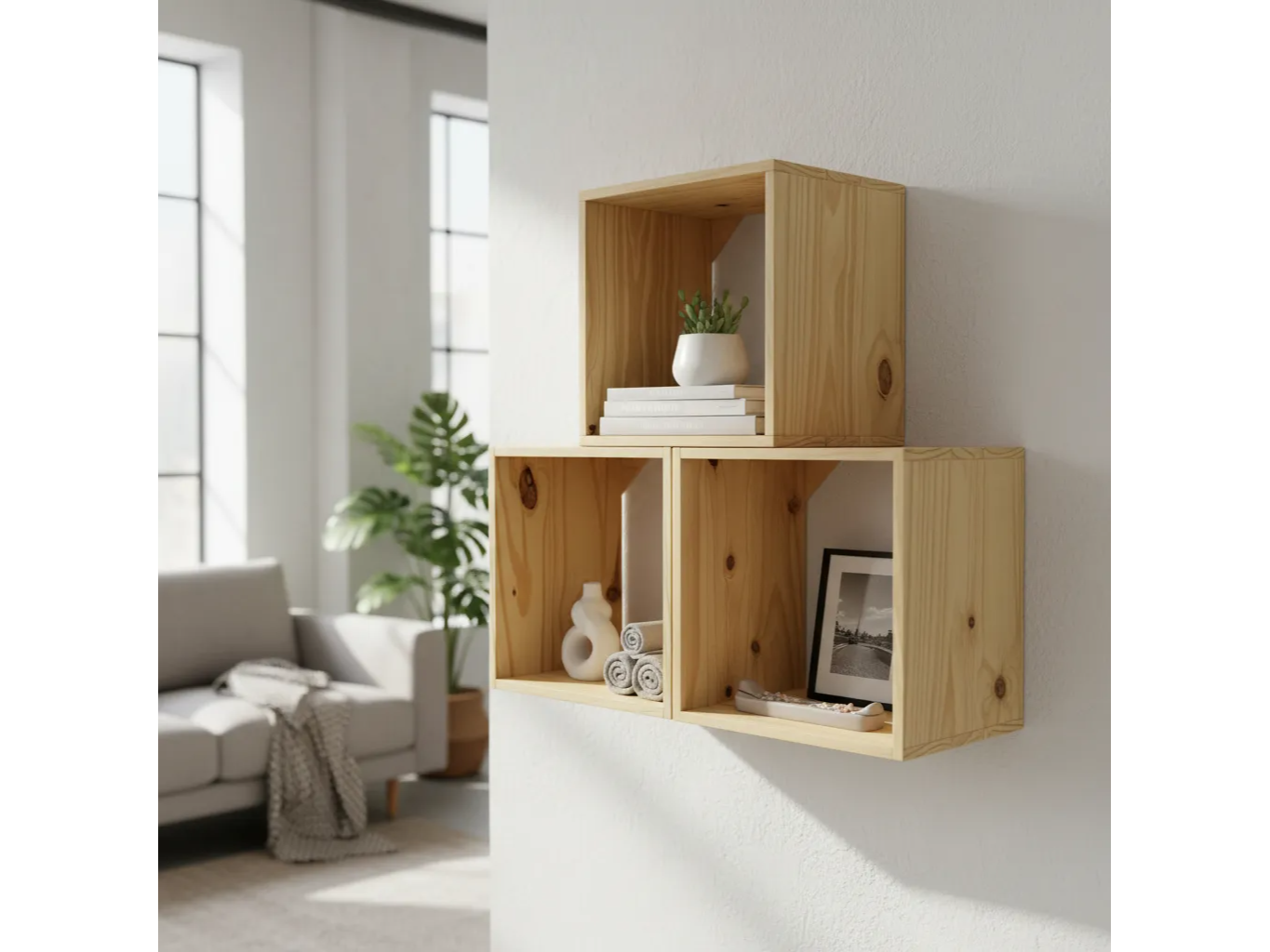 Combo 3 Cubo De Pino