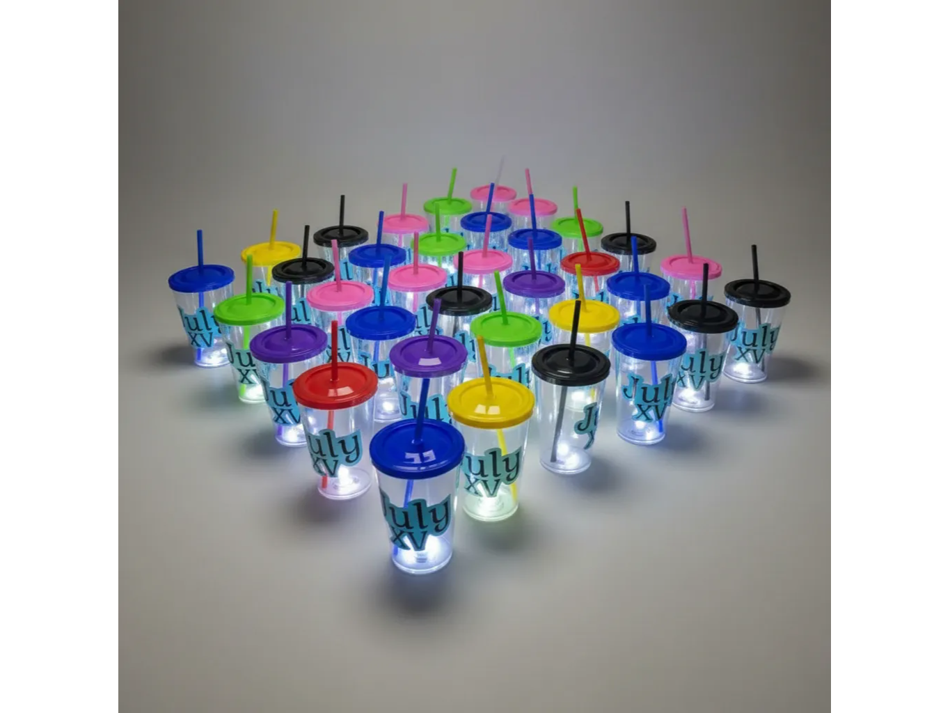 Vaso tipo Cristal Con Luz Personalizado 475cc