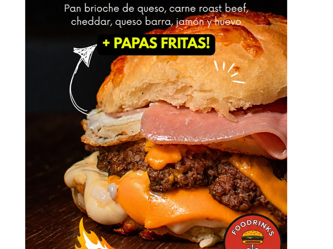 2 BURGUER ESPECIALES CON PAPAS