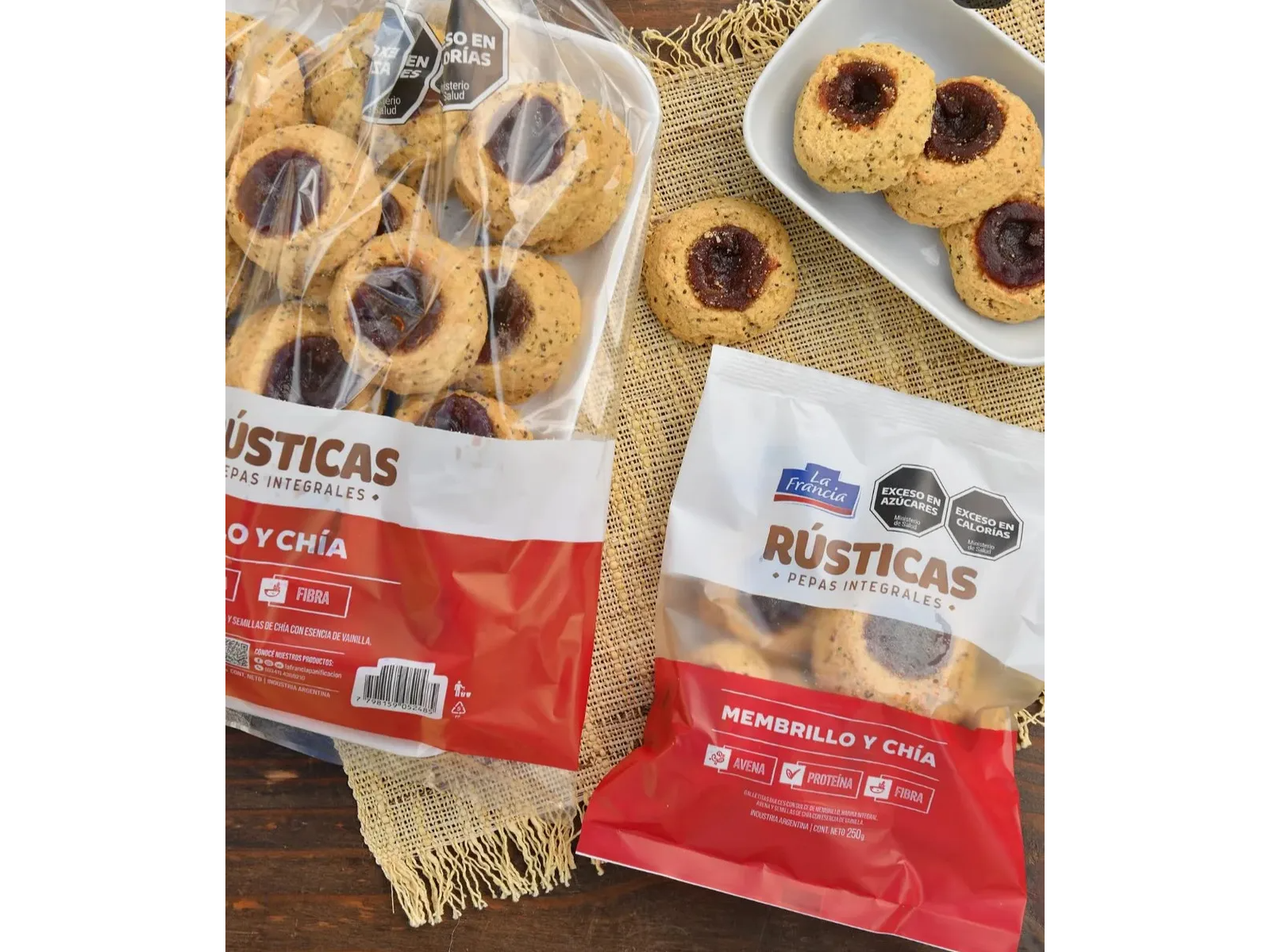 Pepas Integrales Membrillo y Chia - La Francia