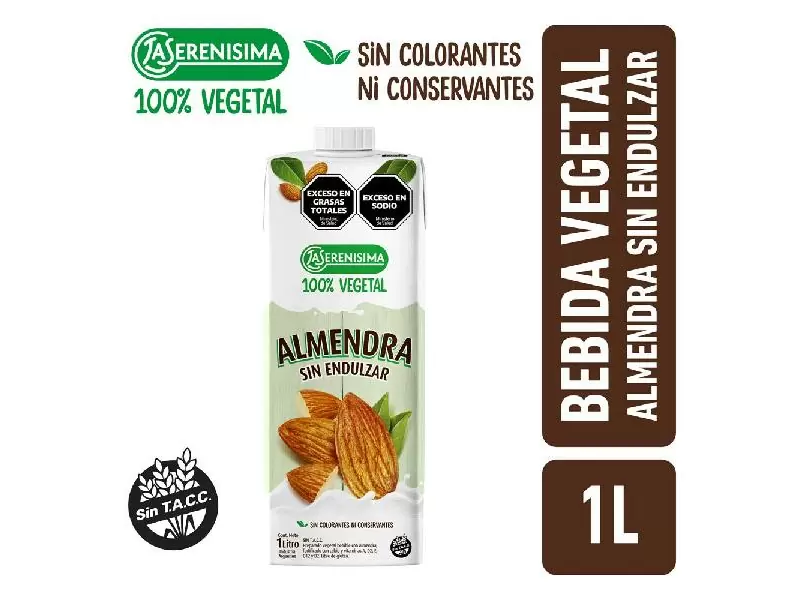 Leche de Almendra Sin Azucar La Serenisima x 1 LT