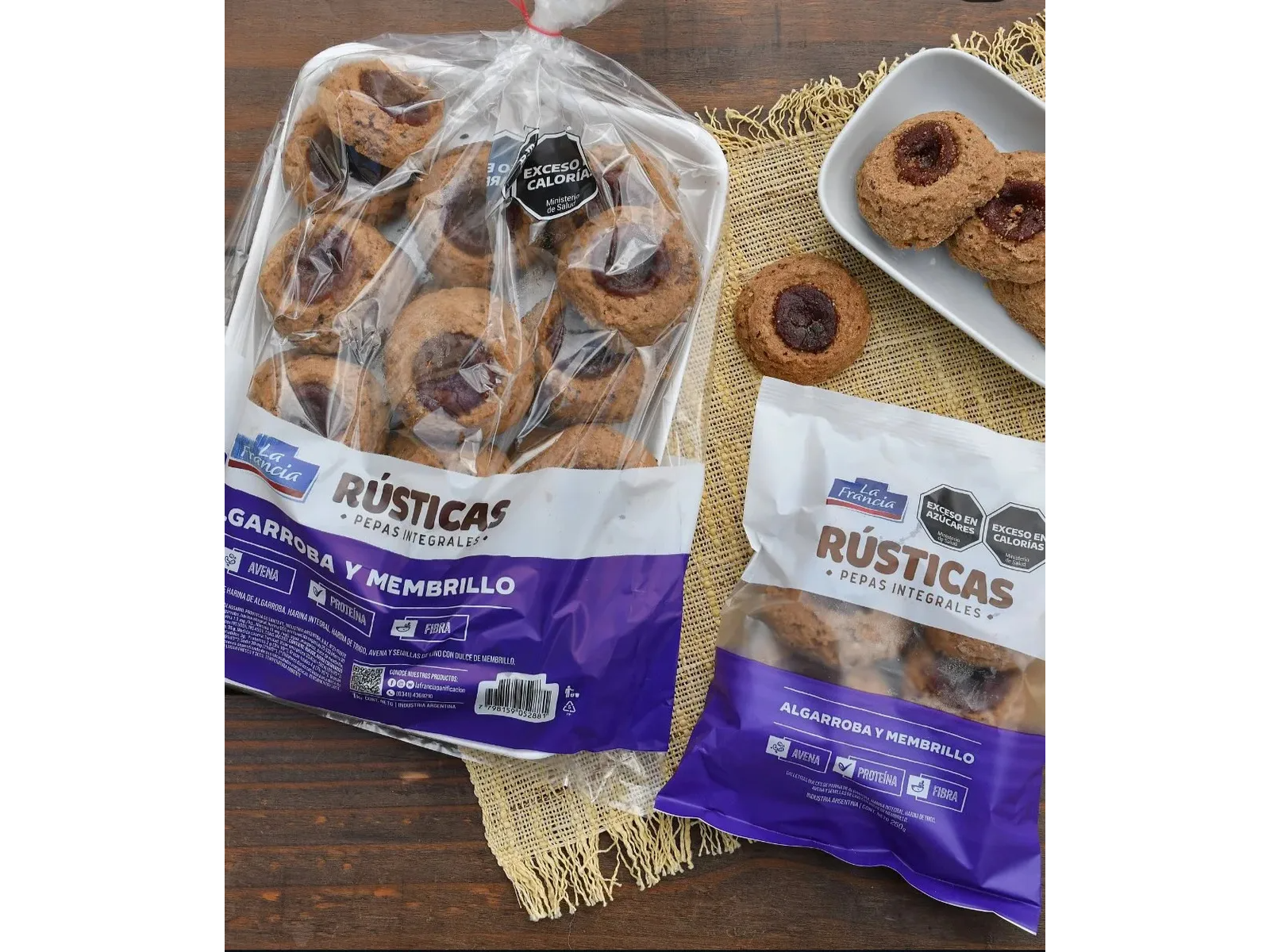 Pepas Integrales Algarroba y Membrillo - La Francia
