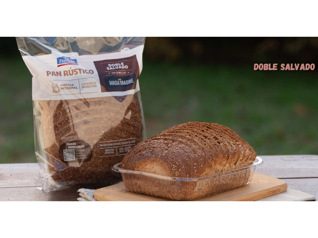 Pan Rustico Masa Madre Doble Salvado - La Francia
