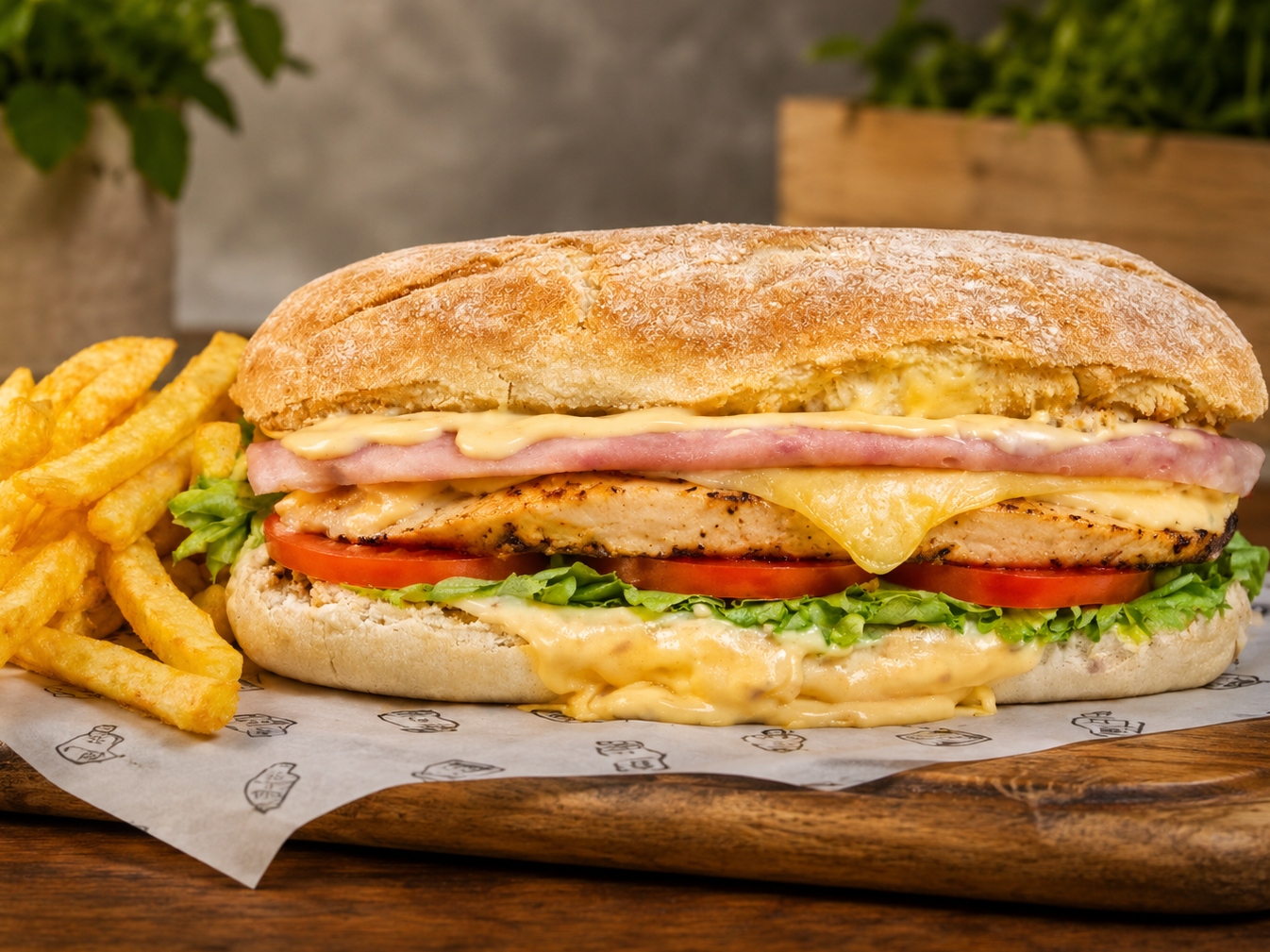 Lomito Campero (Pollo) (Pan de Campo)