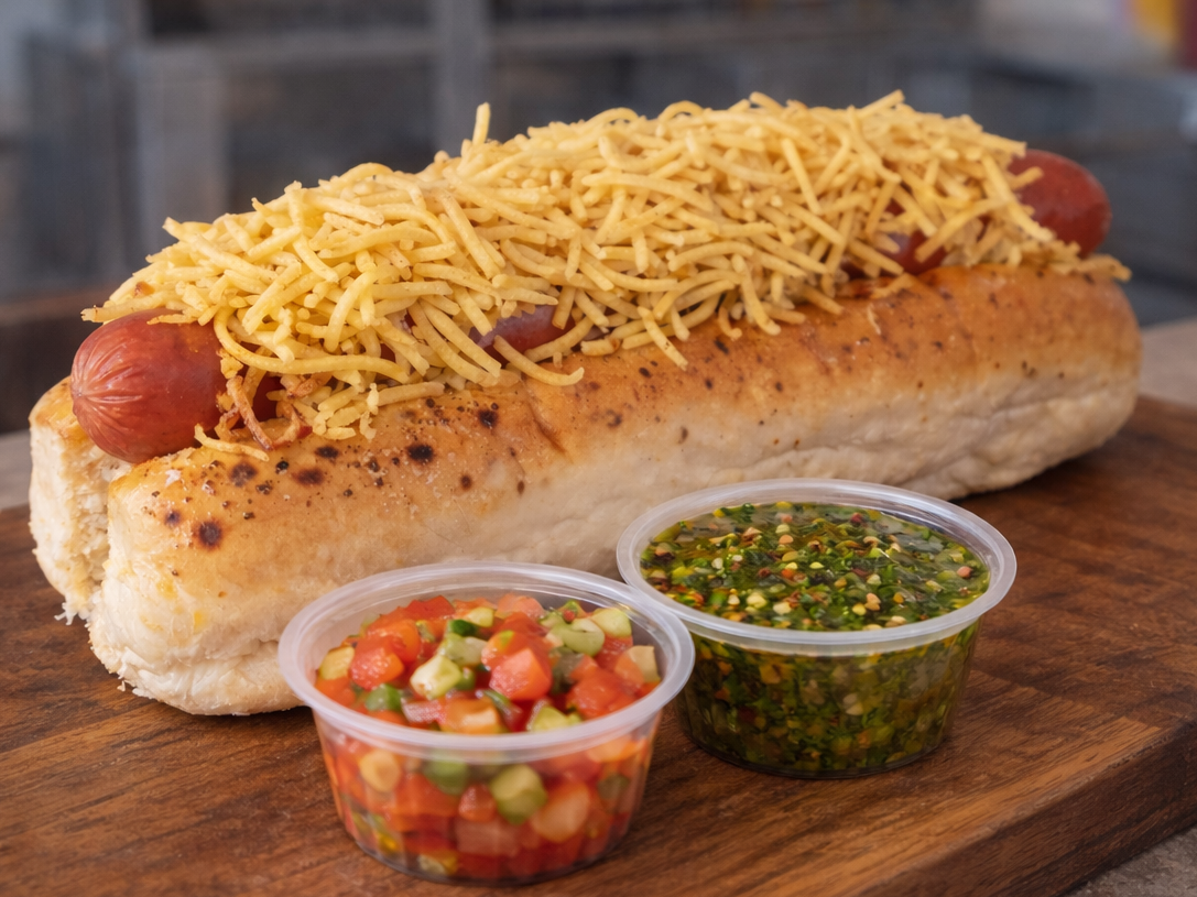 2 Super Panchos con Salsas a Elección