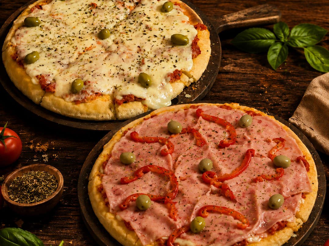 1 Muzzarella + 1 Especial