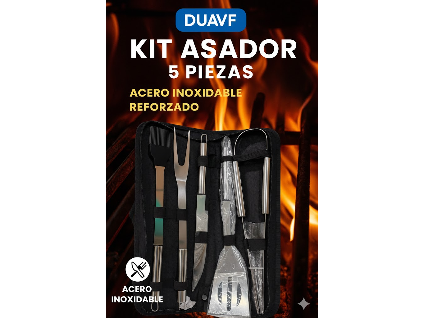 SET PARRILLERO DUAVF 5 PIEZAS