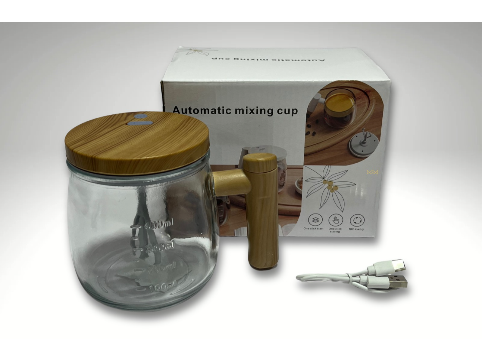 TAZA DE INFUSION IDEAL CAFE  Y MEZCLADOR RECARGABLE USB