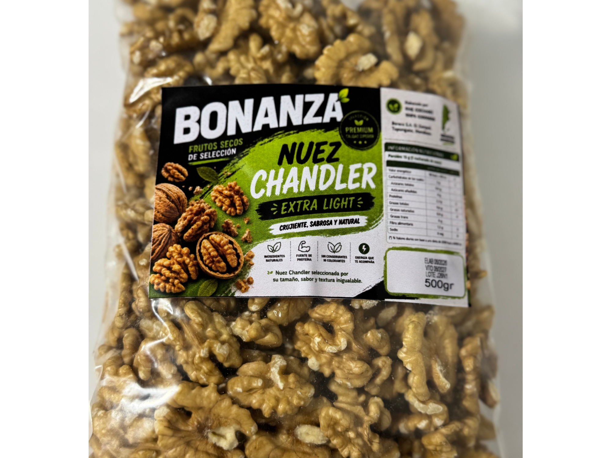 Nuez Chandler mariposa extra light por 500gr