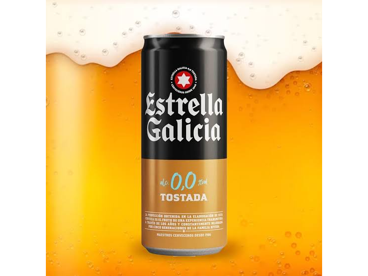 Estrella Galicia tostada 0% alcohol