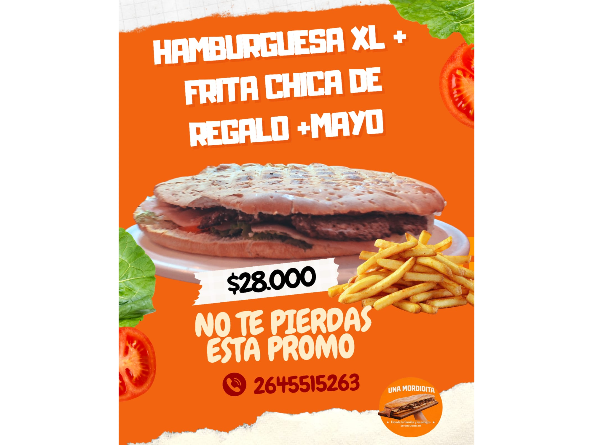 Hamburguesa xl para 4 personas