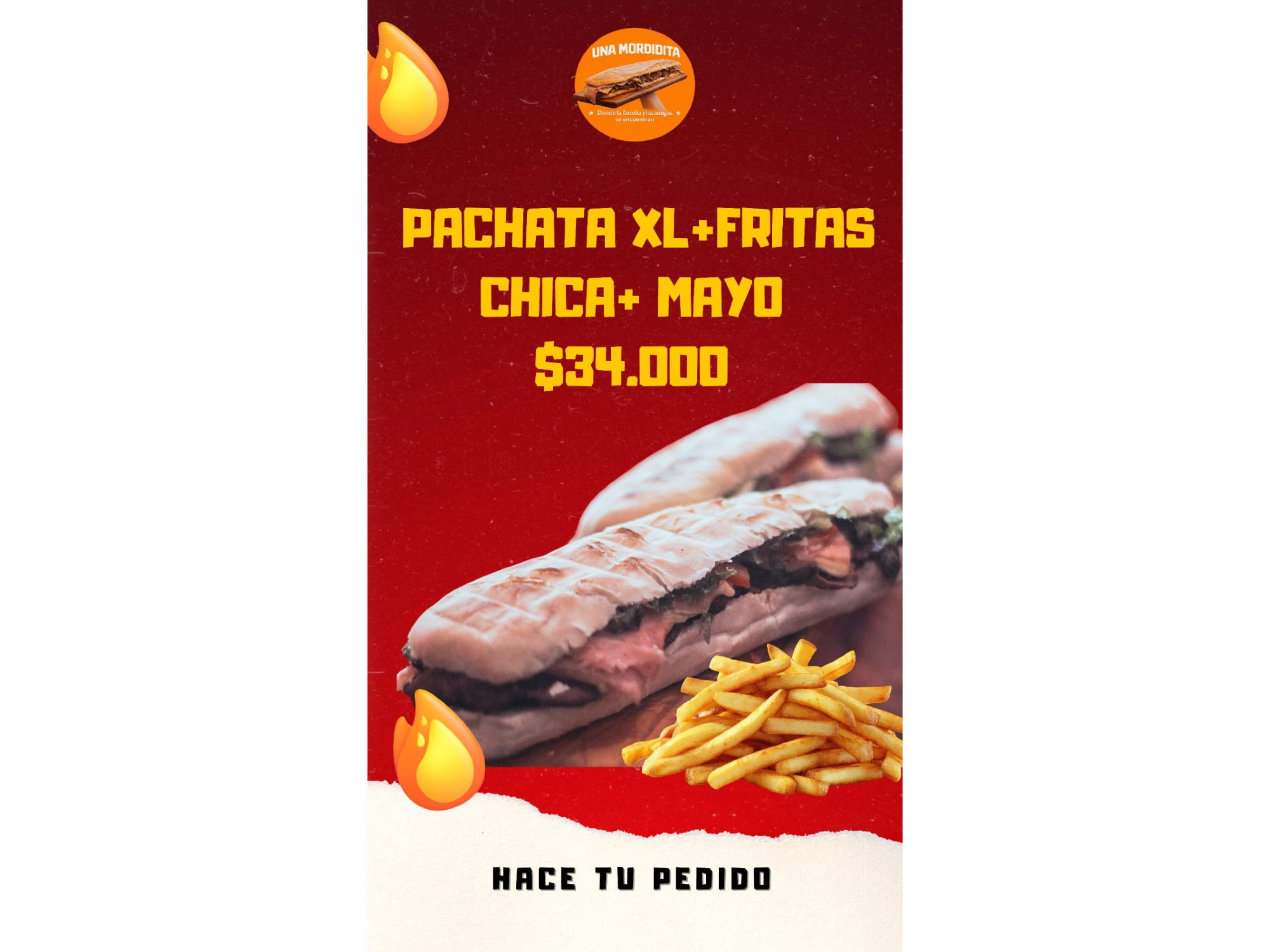 Pachata xl mas bandeja de frita chica