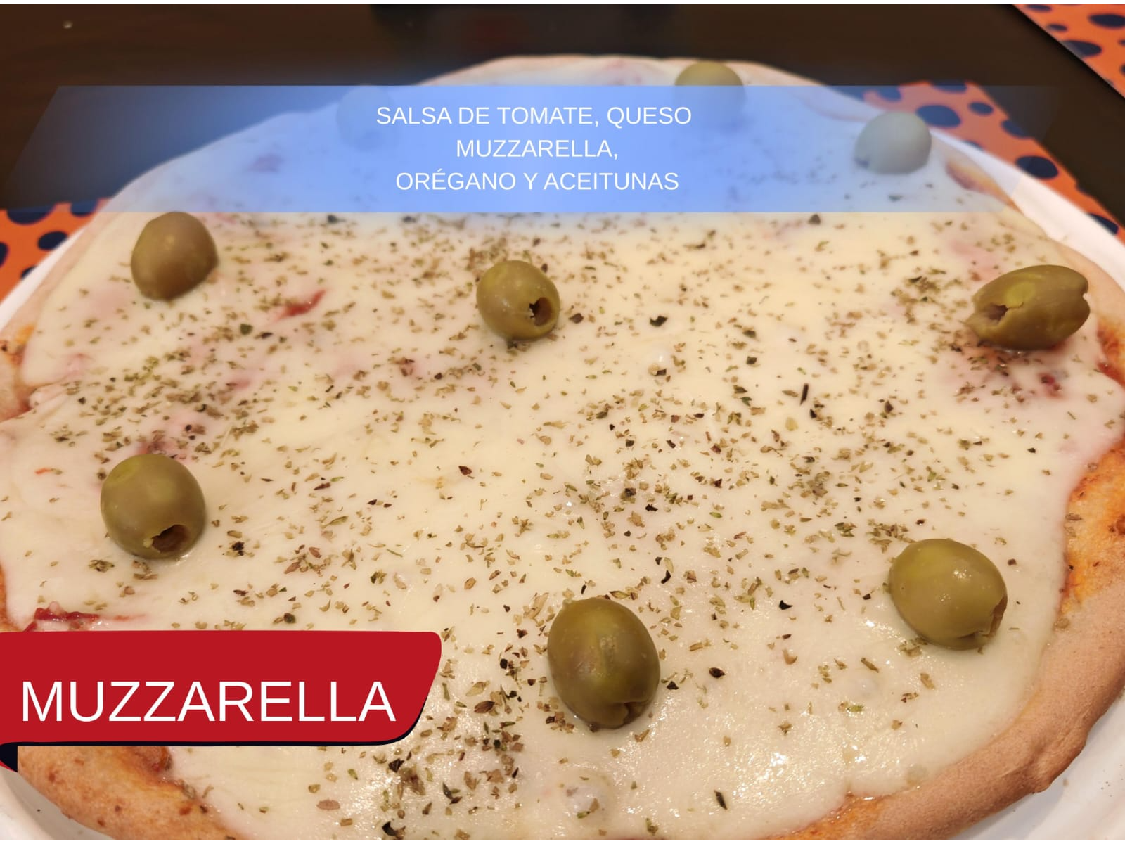 Pizza muzarella 8 porciones
