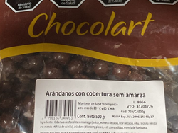 ARANDANO BAÑADO EN CHOCOLATE 500 GR