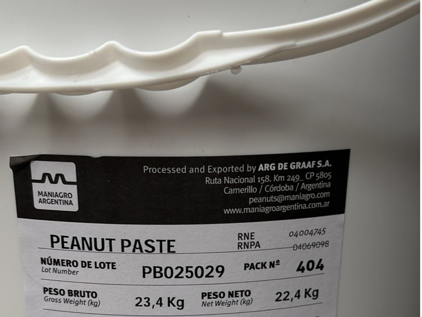 BALDE PASTA DE MANI 23 KG