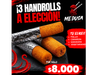 3 handrolls