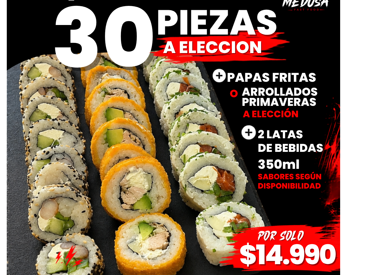 30 piezas+picoteo