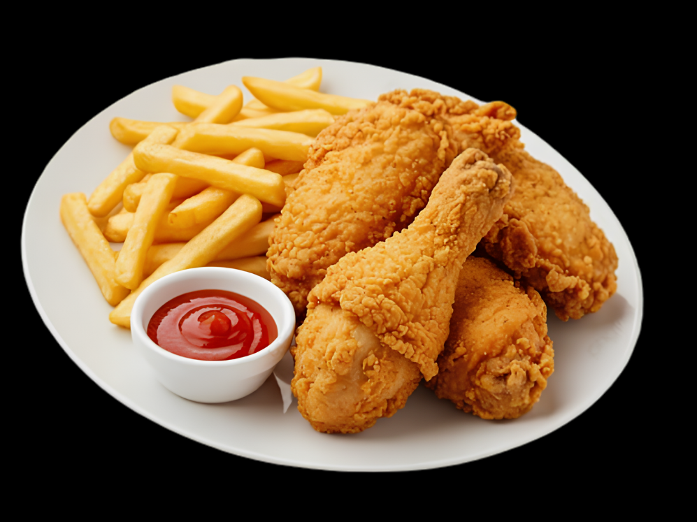 Pollo crispy con papas