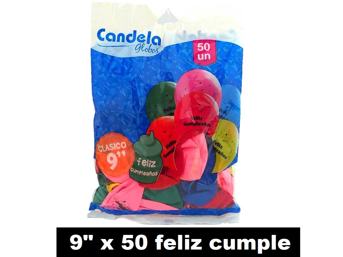 Globos CANDELA N°9 FELIZ CUMPLEAÑOS
