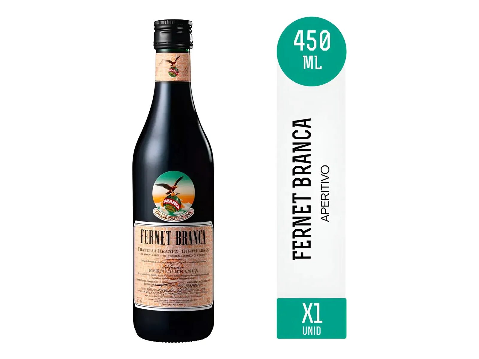 FERNET BRANCA 450ml X1