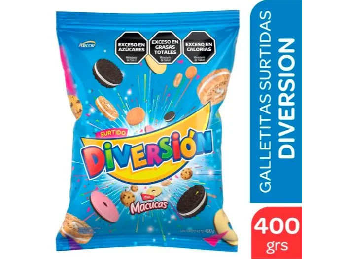 SURTIDO DIVERSION X 400 GR (CAJA X 21 PAQUETES)