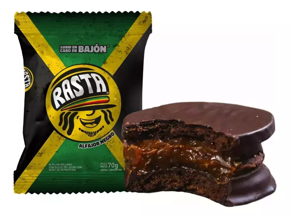 RASTA CHOCOLATE 70 GR (CAJA X 18 ALFAJORES)