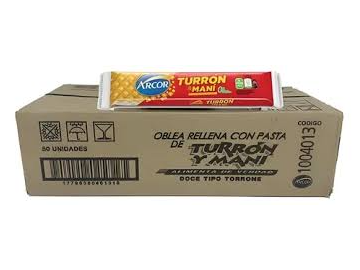 TURRON ARCOR DE MANÍ X UNIDAD DE 25 GR (BX50)