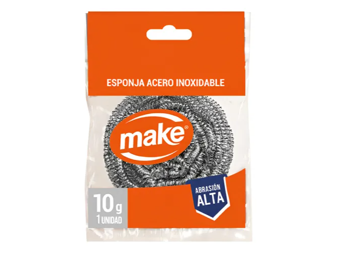 ESPONJA INOXIDABLE PACK X 12 UNIDADES MAKE 10GR. 2247