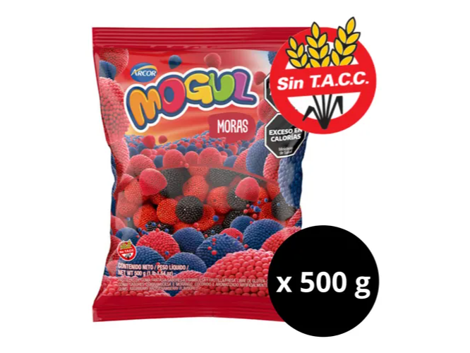 GOMITAS MOGUL MORAS X 500 GR (CAJA X 6 BOLSAS)