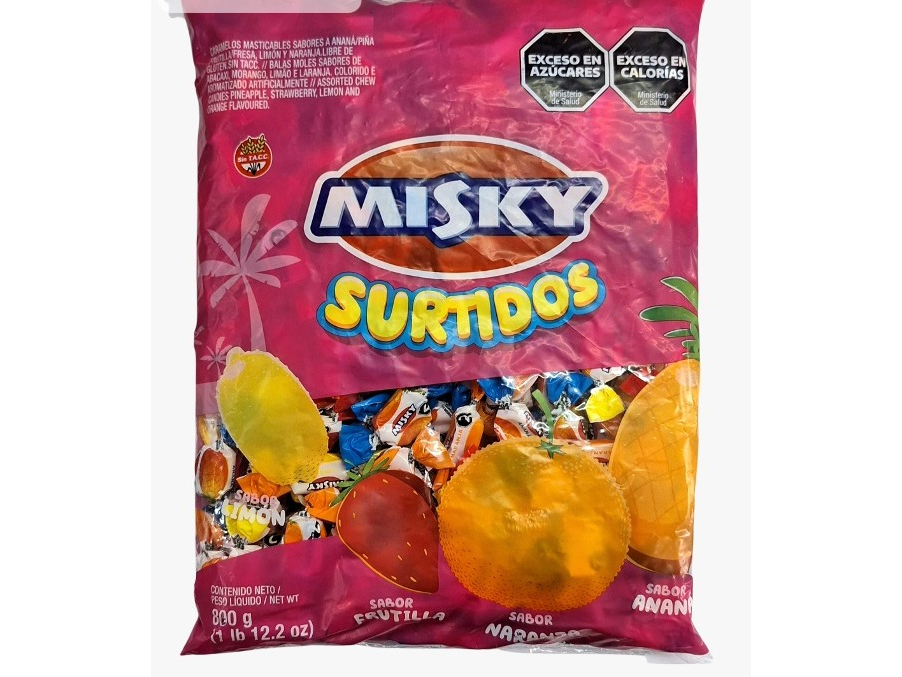 CARAMELOS MASTICABLES SURTIDOS MISKY 800 G (BX10)