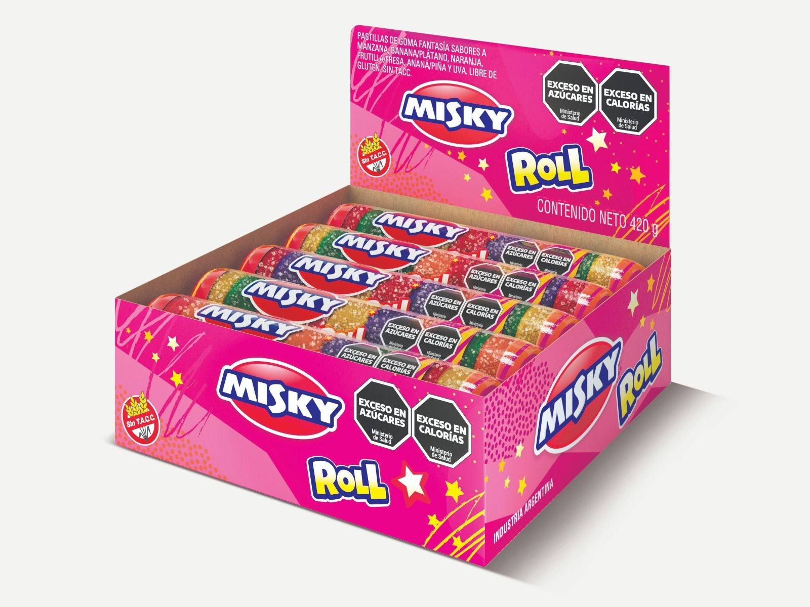 GOMITAS MISKY ROLLO ROLL (DISPLAY X12) (BX12) DE 35G