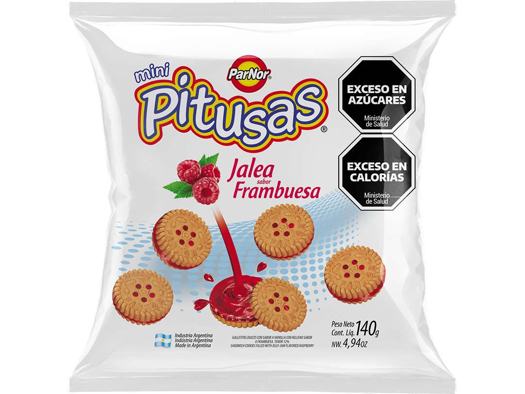 GALLETITAS PITUSAS JALEA FRAMBUESA X 140 GR (CJX30)
