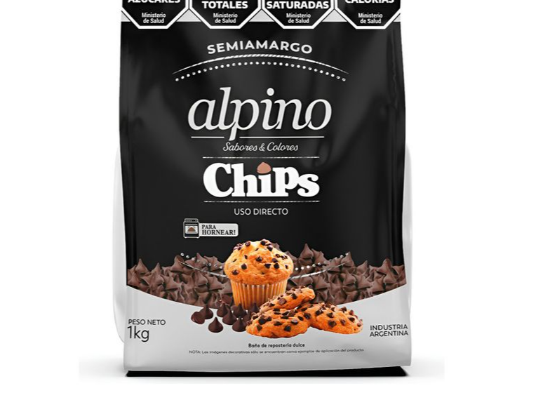 CHIPS CHOCOLATE ALPINO SEMIAMARGO