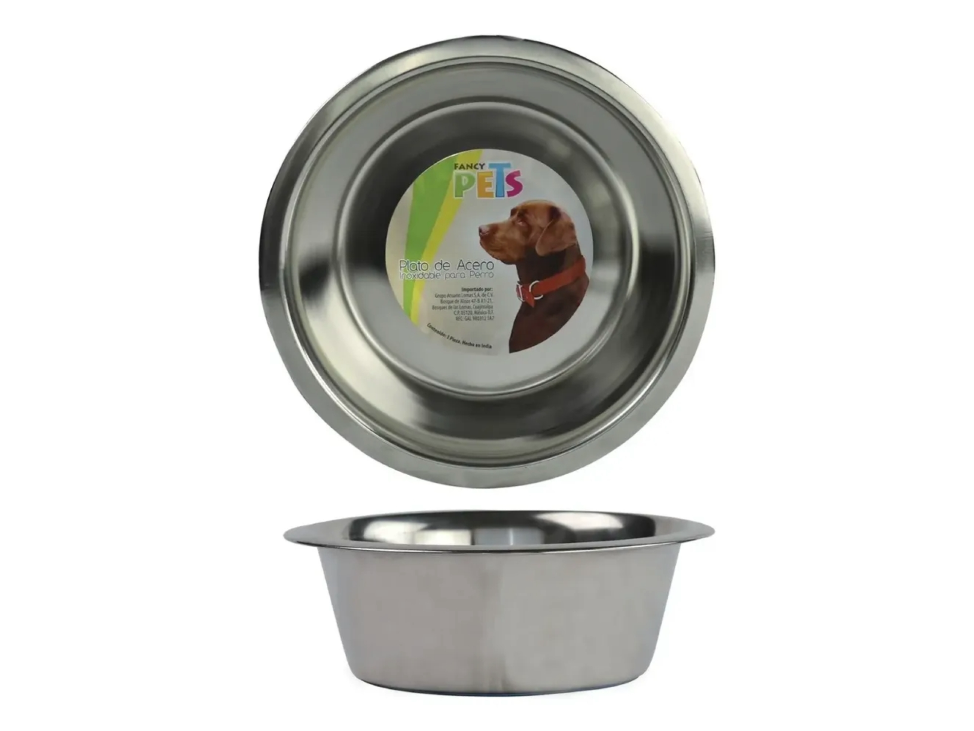 Plato de Acero Inoxidable base Antiderrapante
