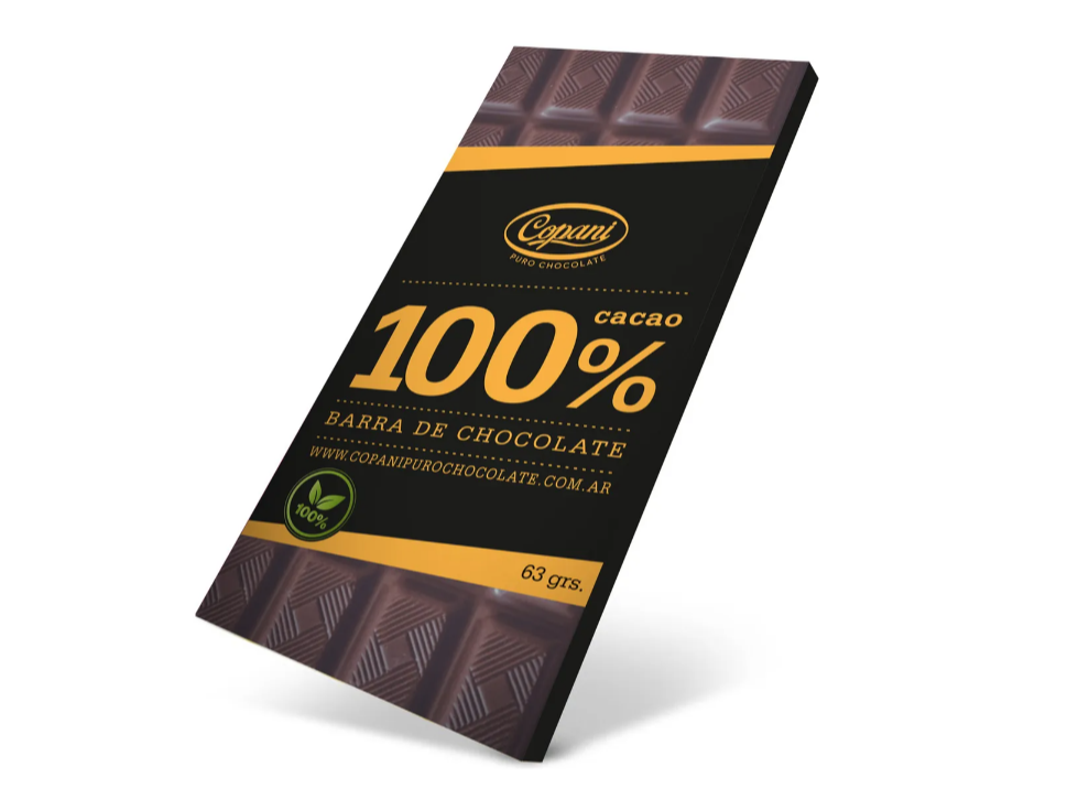 Tableta de Chocolate 100% Cacao - COPANI - 63grs