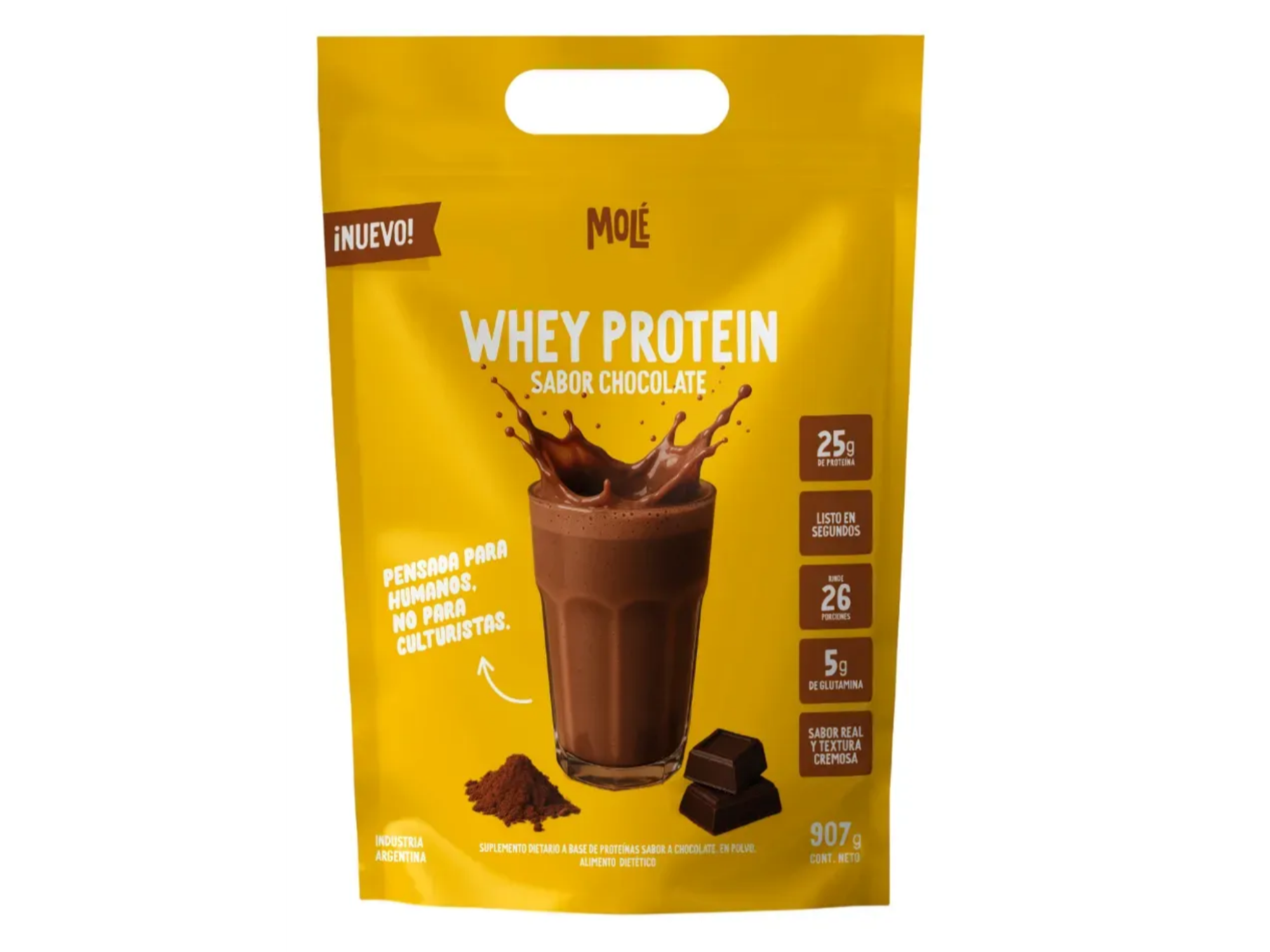 ProteÍna en polvo (whey) MOLÉ - CHOCOLATE X 907grs (Copia)