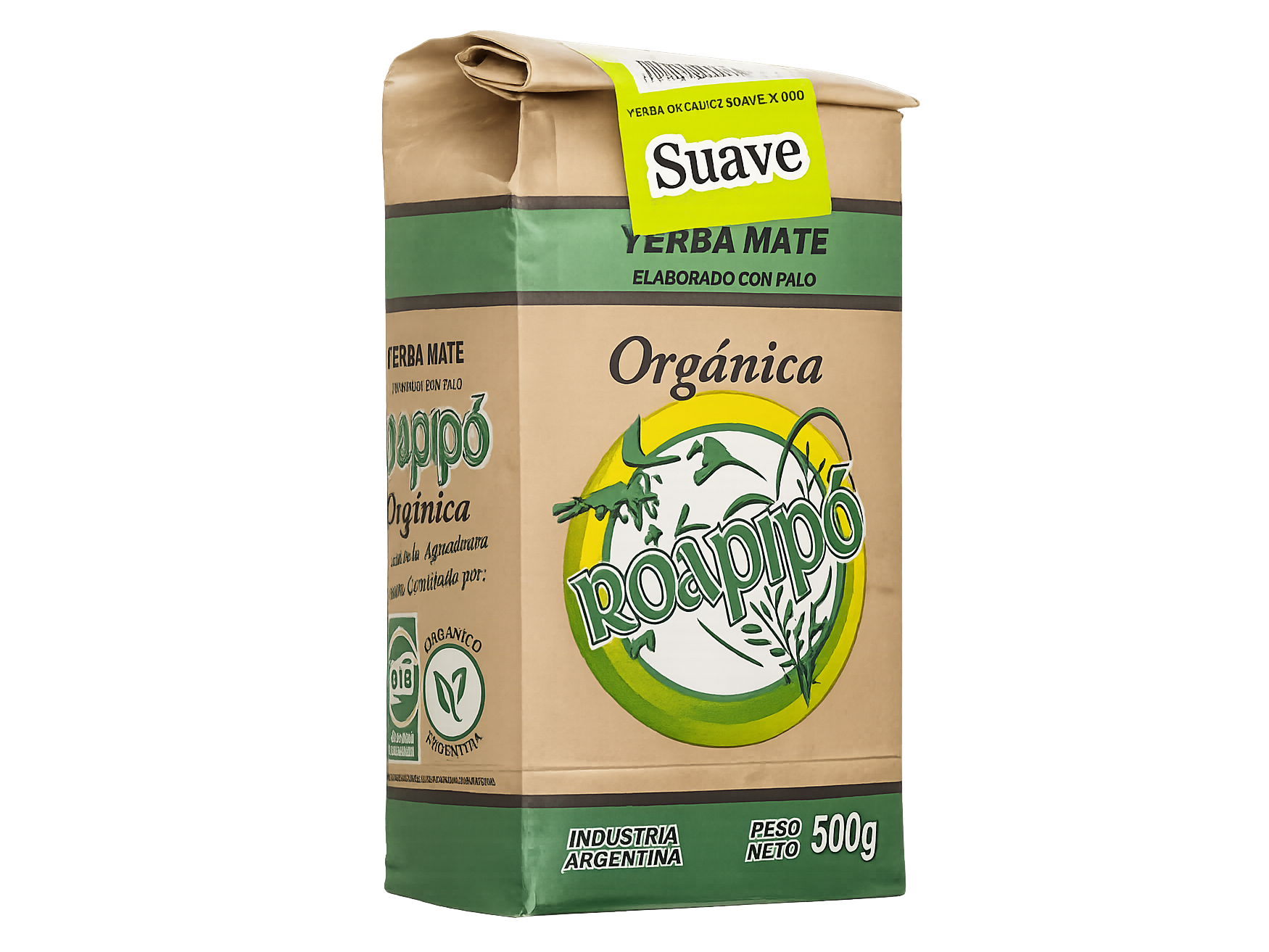 Yerba orgánica suave 500grs  ROAPIPO
