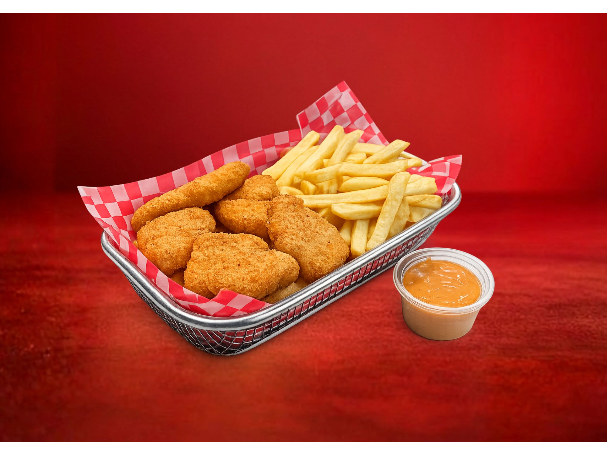BOX DE NUGGETS x10 c/PAPAS + SALSA