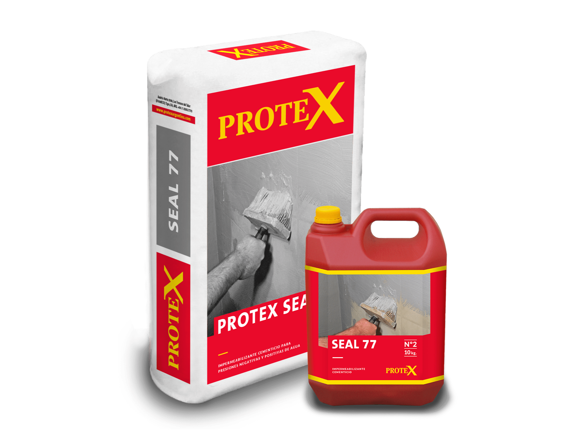 PROTEX SEAL 77  Kit bicomponente 33 kg  . Apto Presiones POSITIVA y NEGATIVA
