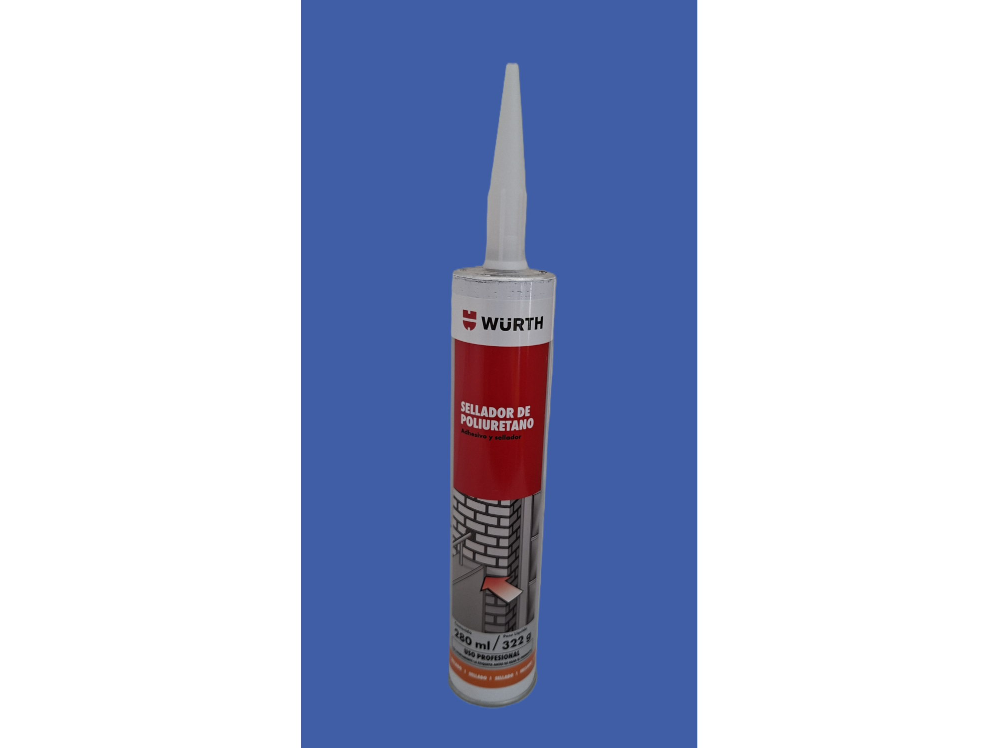 Sellador de POLIURETANO  WÜRTH color NEGRO