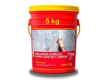 Sellador Acrilico para grietas y Juntas PROTEX ACRYL Pote 5Kg de SANVISECO - Soluciones para IMPERMEABILIZAR TU CASA