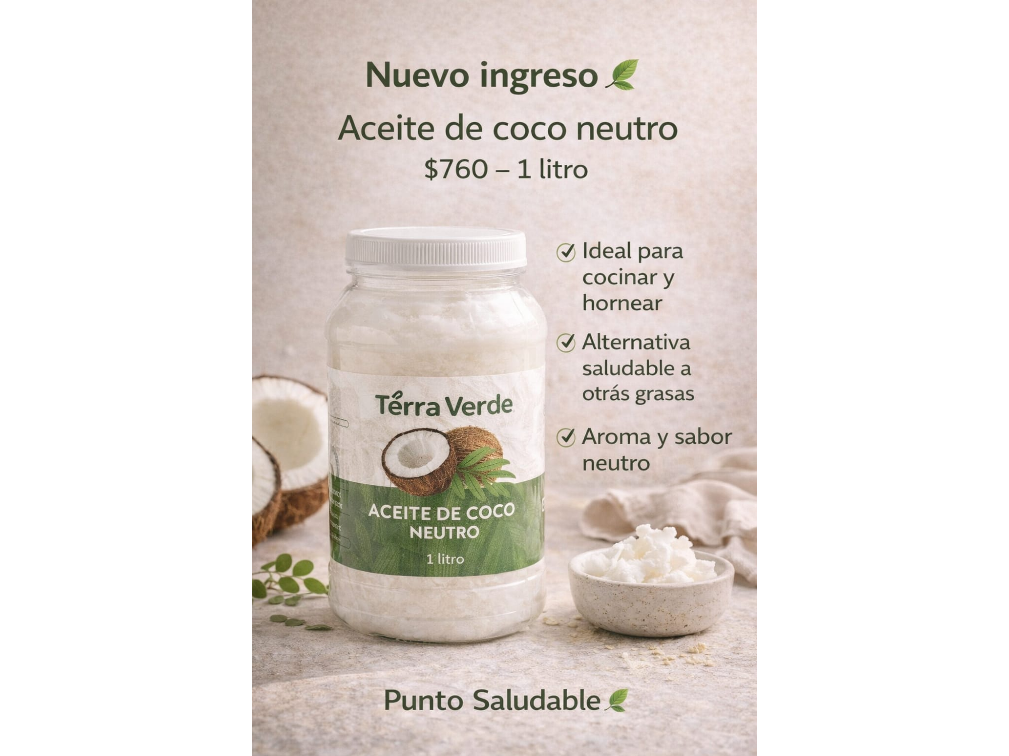 Aceite de coco neutro 1 litro