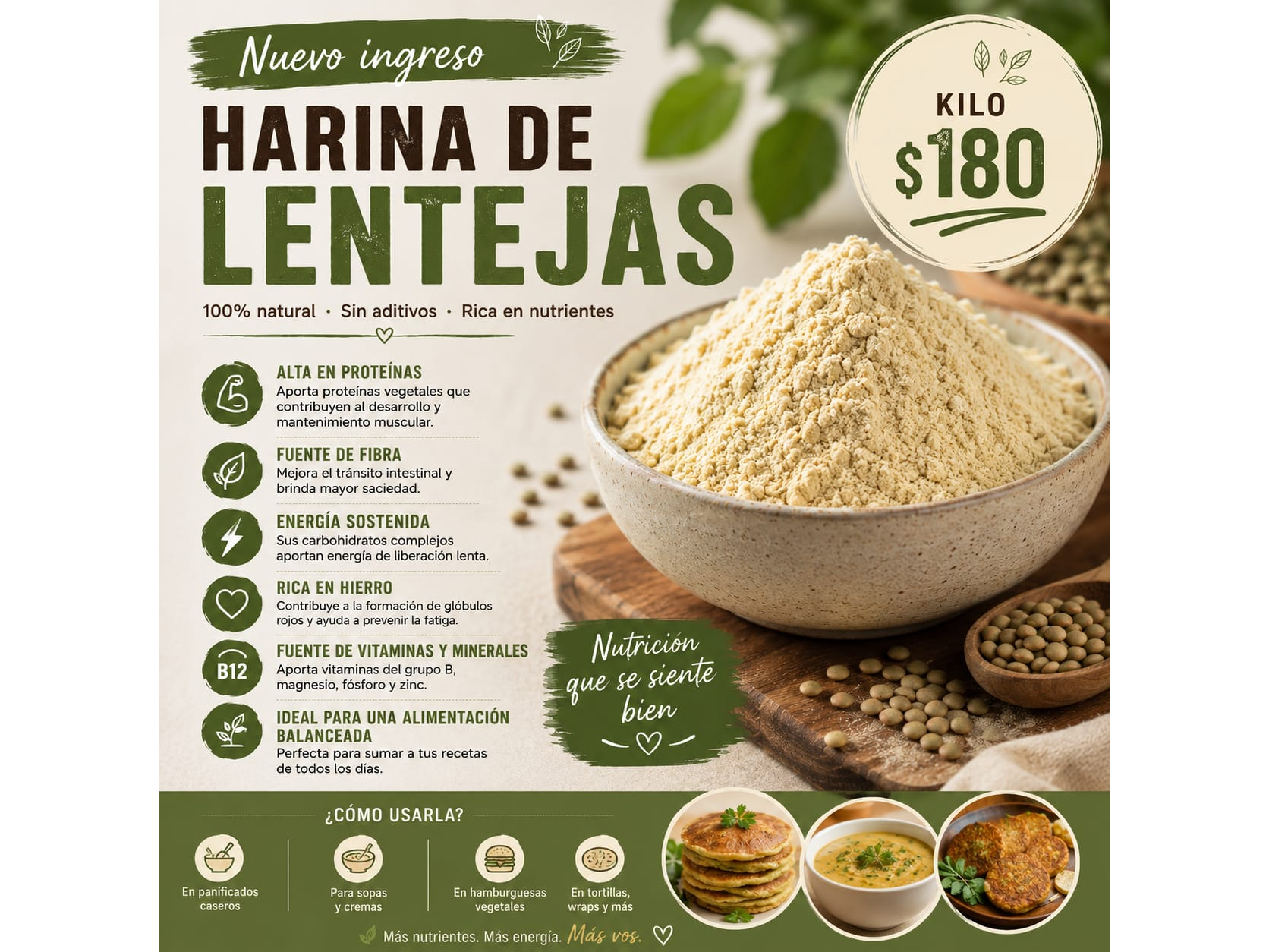 Harina de Lentejas 1kg