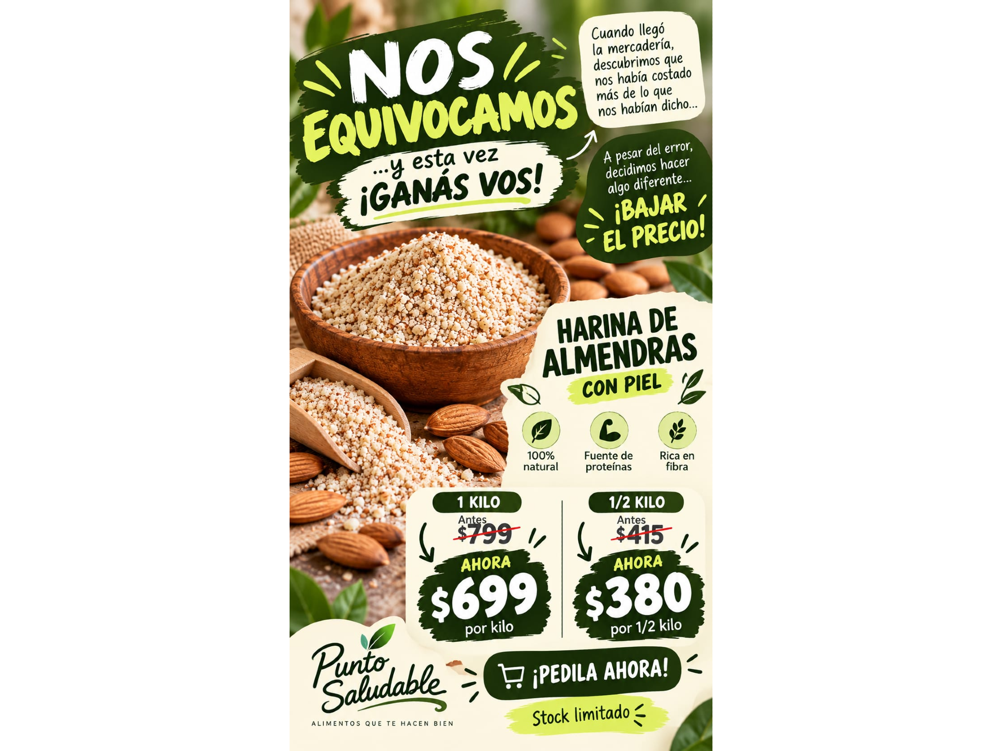 Harina de Almendras con Piel